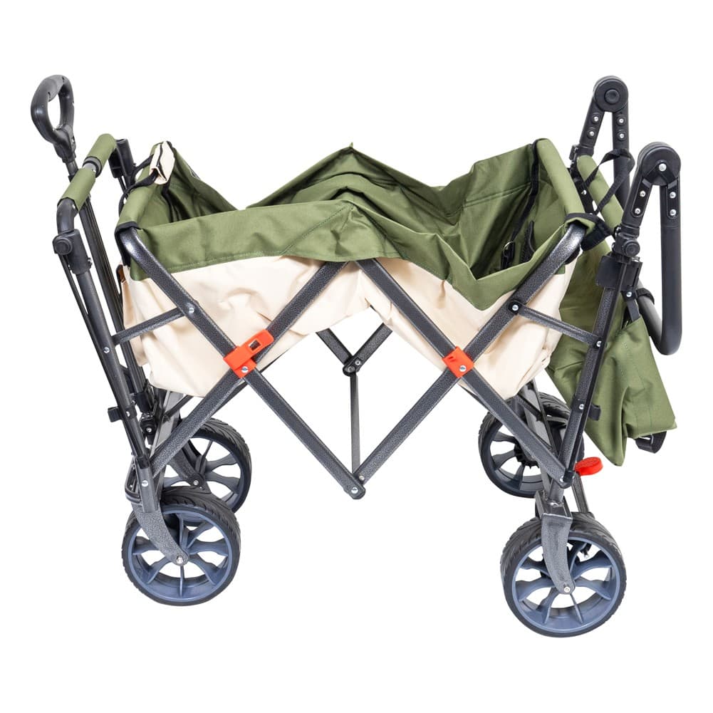 DPT, Garden Cart and Wheelbarrow, Foldable Utility Cart, Green, Size 123*54.5*99 Cm