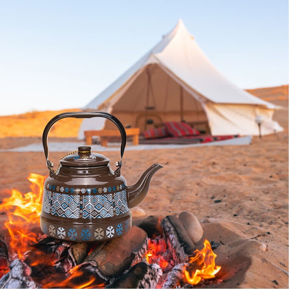 ALSANIDI, Traditional teapot, Teapot, Coffee Brown, capacity 2.5 L