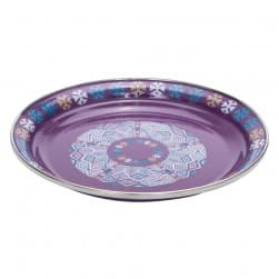 ALSANIDI, Traditional Engraved Dust Tray, Traditional Plate, Lilac, Size 30 Cm