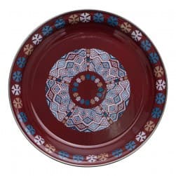 ALSANIDI, Traditional Engraved Dust Tray, Traditional Plate, Agate , Size 39 Cm