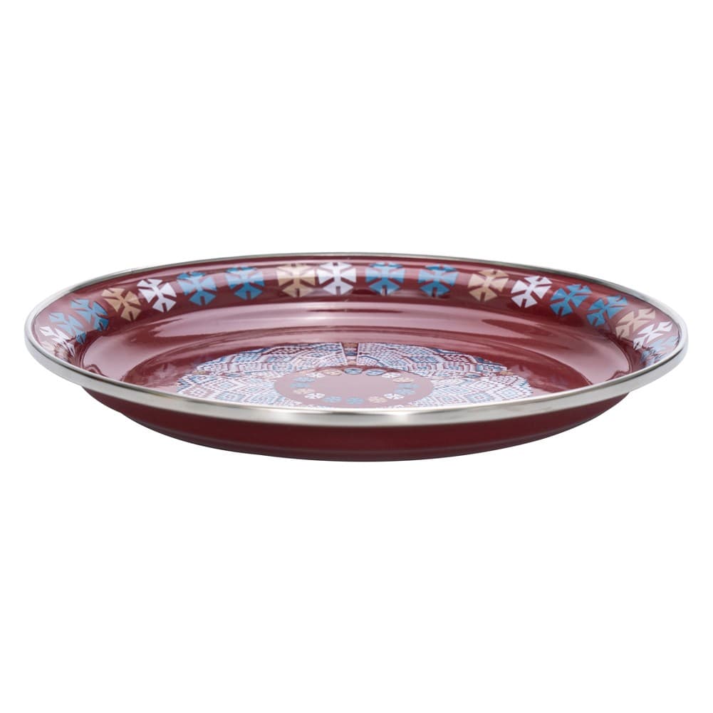 ALSANIDI, Traditional Engraved Dust Tray, Traditional Plate, Agate , Size 39 Cm