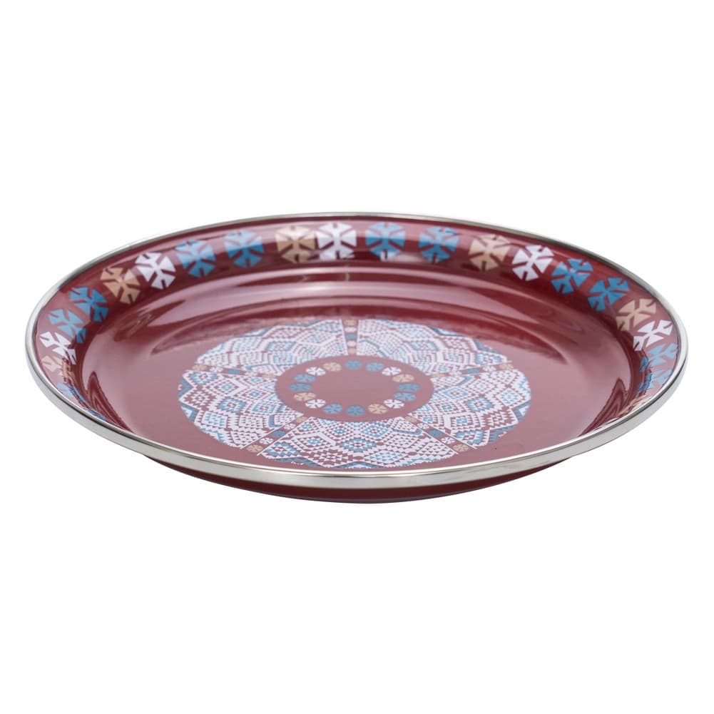 ALSANIDI, Traditional Engraved Dust Tray, Traditional Plate, Agate , Size 39 Cm