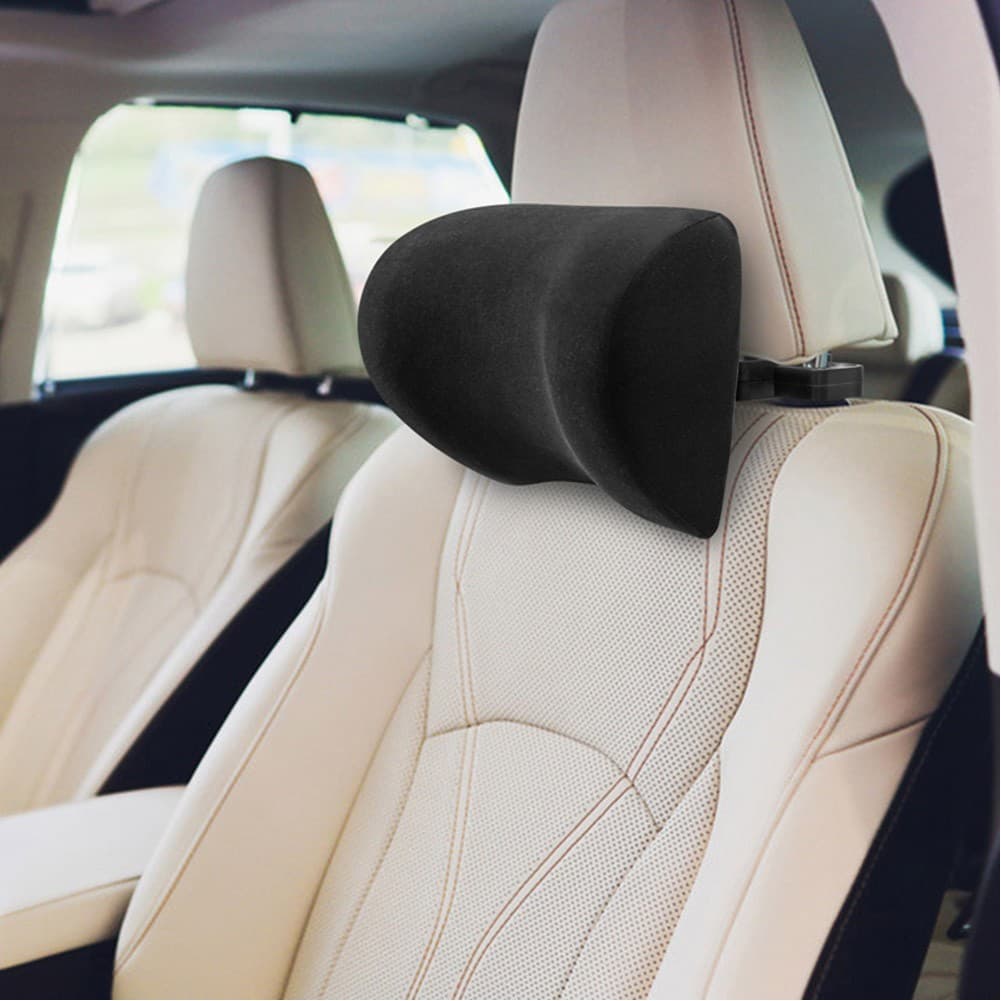 ALSANIDI, Car headrest, Foam headrest, Black, Size 25*12*18 Cm