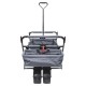 DPT, Garden Cart and Wheelbarrow, Foldable Utility Cart, Black, Size 120*60*99 Cm