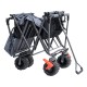 DPT, Garden Cart and Wheelbarrow, Foldable Utility Cart, Black, Size 120*60*99 Cm