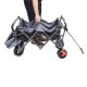 DPT, Garden Cart and Wheelbarrow, Foldable Utility Cart, Black, Size 120*60*99 Cm