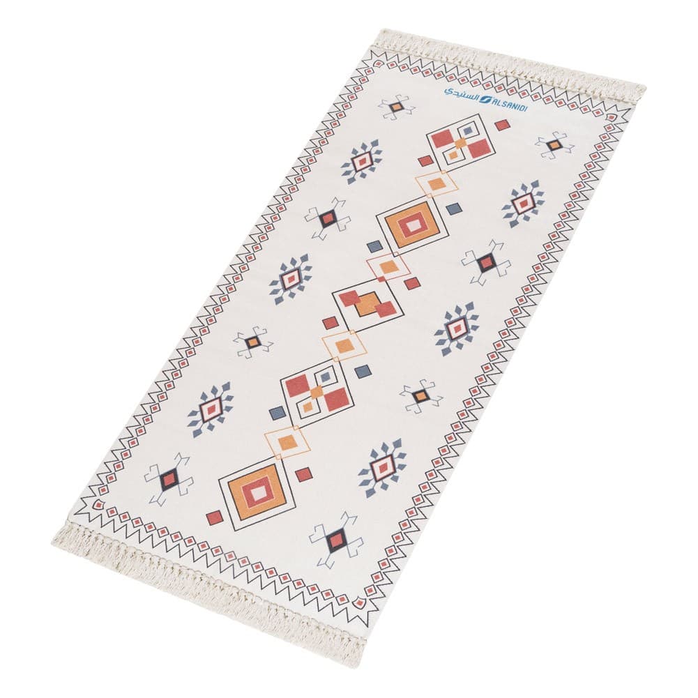 ALSANIDI, cotton floor mat, cotton floor cushion, White, Size L180*W85 Cm