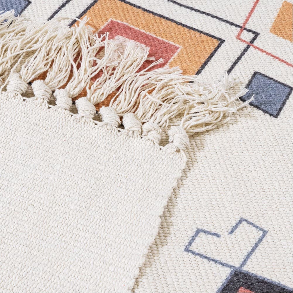 ALSANIDI, cotton floor mat, cotton floor cushion, White, Size L180*W85 Cm