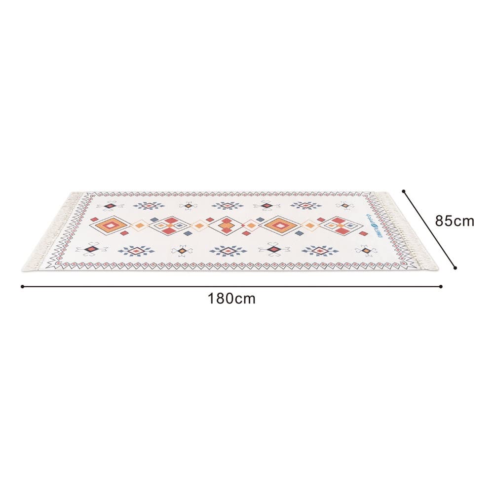 ALSANIDI, cotton floor mat, cotton floor cushion, White, Size L180*W85 Cm
