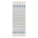 ALSANIDI, cotton floor mat, cotton floor cushion, White*Blue, Size L210*W85 Cm