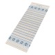 ALSANIDI, cotton floor mat, cotton floor cushion, White*Blue, Size L210*W85 Cm