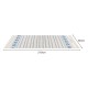 ALSANIDI, cotton floor mat, cotton floor cushion, White*Blue, Size L210*W85 Cm