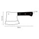 DPT, Stainless steel cleaver, Meat cleaver, Silver, Size29*12*2.5 Cm