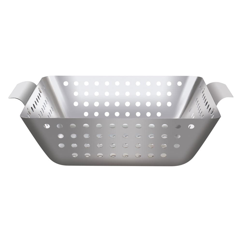 ALSANIDI, Non-stick grill basket, Grill grates, Silver, Size 21.5*21.5*6.5 Cm