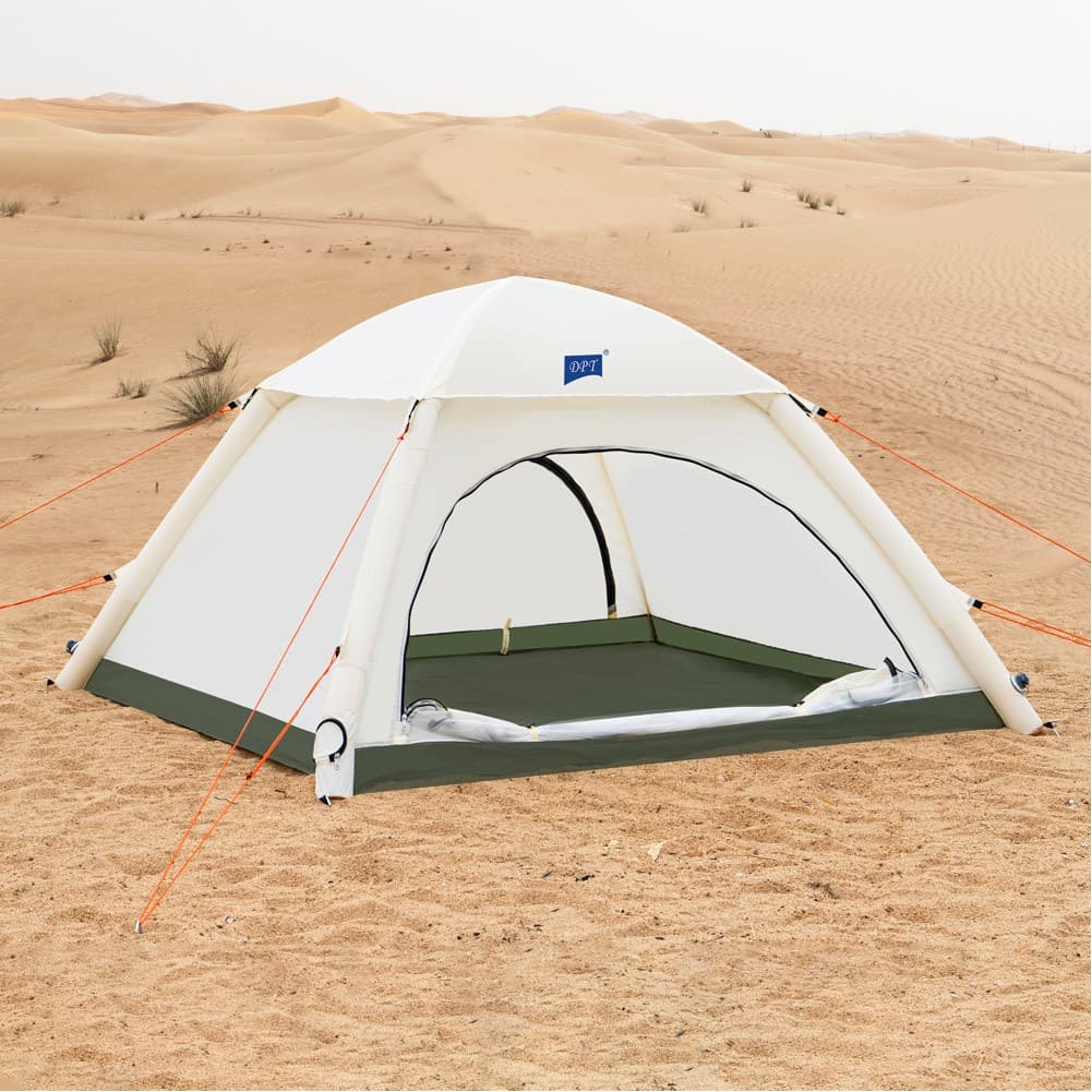 DPT, Air Cotton Tent for Trips, Inflatable Tent, Beige, Size 210*210*136 Cm