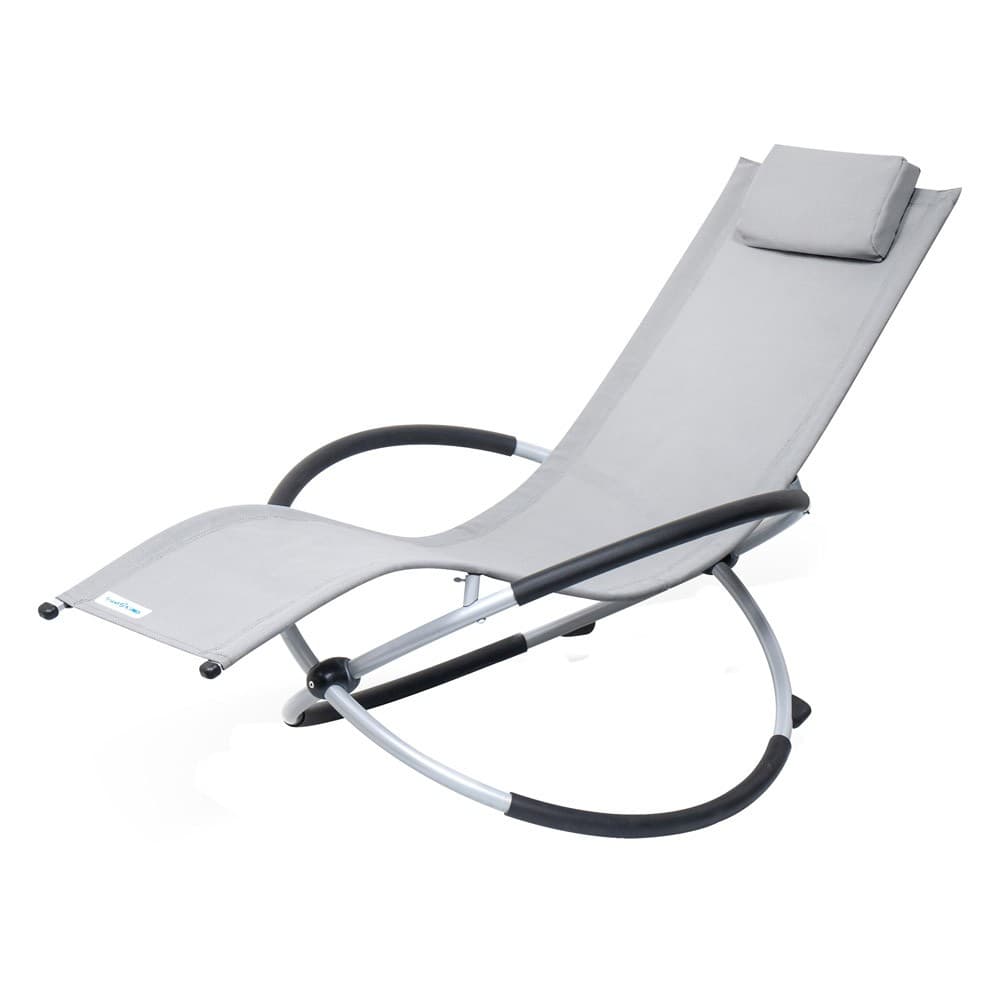 ALSANIDI, Rocking chair for travel and camping, Trips Chair, Gray,  Size156*76*83 Cm