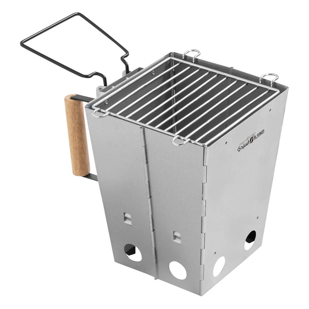 ALSANIDI, Charcoal and Firewood Torch, Chef cooking stove burners, Silver, Size28*26*27 Cm