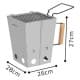 ALSANIDI, Charcoal and Firewood Torch, Chef cooking stove burners, Silver, Size28*26*27 Cm