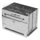 ALSANIDI, Charcoal stove, Charcoal burner, Silver, Size 35*25*27 Cm