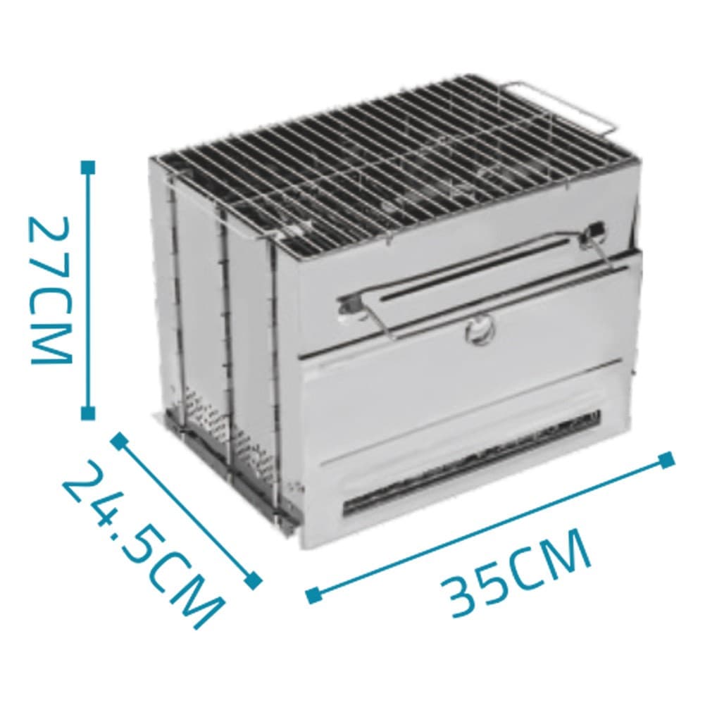 ALSANIDI, Charcoal stove, Charcoal burner, Silver, Size 35*25*27 Cm