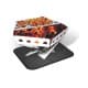 ALSANIDI, Fire-resistant silicone-coated protective mat, Black, Size 35*35*0.08 Cm