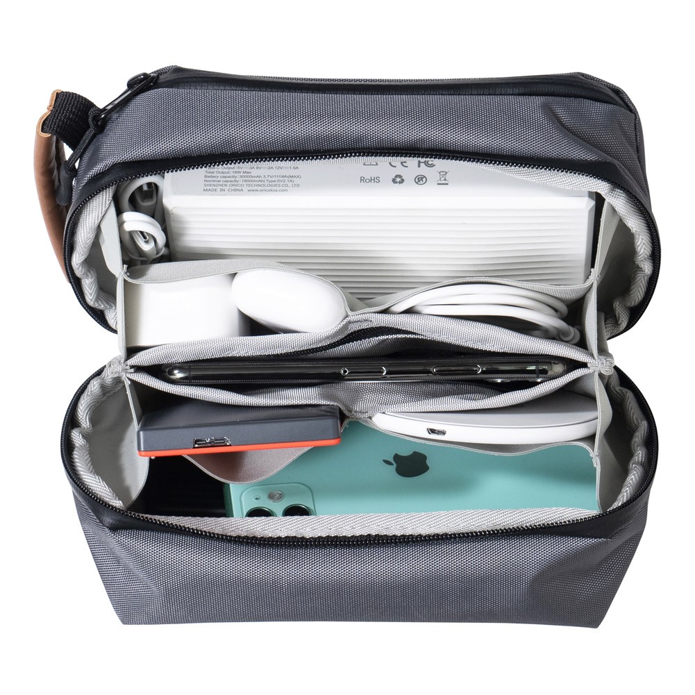 DPT, Travel personal purposes bag, Water Waterproof Personal Travel Bag, Gray, Size20.5*10*11 Cm
