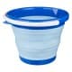 ALSANIDI, Foldable Camping platewashing Bucket, Foldable Polyethylene water bucket, Gray*Blue, capacity 3 L