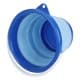 ALSANIDI, Foldable Camping platewashing Bucket, Foldable Polyethylene water bucket, Gray*Blue, capacity 3 L