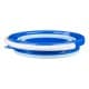 ALSANIDI, Foldable Camping platewashing Bucket, Foldable Polyethylene water bucket, Gray*Blue, capacity 3 L