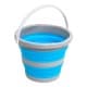 ALSANIDI, Foldable Camping platewashing Bucket, Foldable Polyethylene water bucket, Gray*Blue, capacity 5 L