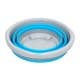 ALSANIDI, Foldable Camping platewashing Bucket, Foldable Polyethylene water bucket, Gray*Blue, capacity 5 L