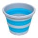 ALSANIDI, Foldable Camping platewashing Bucket, Foldable Polyethylene water bucket, Gray*Blue, capacity 10 L