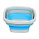 ALSANIDI, Foldable Camping platewashing Bucket, Foldable Polyethylene water bucket, Gray*Blue, capacity 5 L