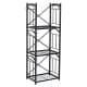 ALSANIDI, Firewood stand, Galvanized firewood holder, Black, Size47*32.5*129 Cm