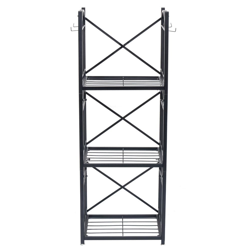 ALSANIDI, Firewood stand, Galvanized firewood holder, Black, Size47*32.5*129 Cm