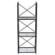 ALSANIDI, Firewood stand, Galvanized firewood holder, Black, Size47*32.5*129 Cm