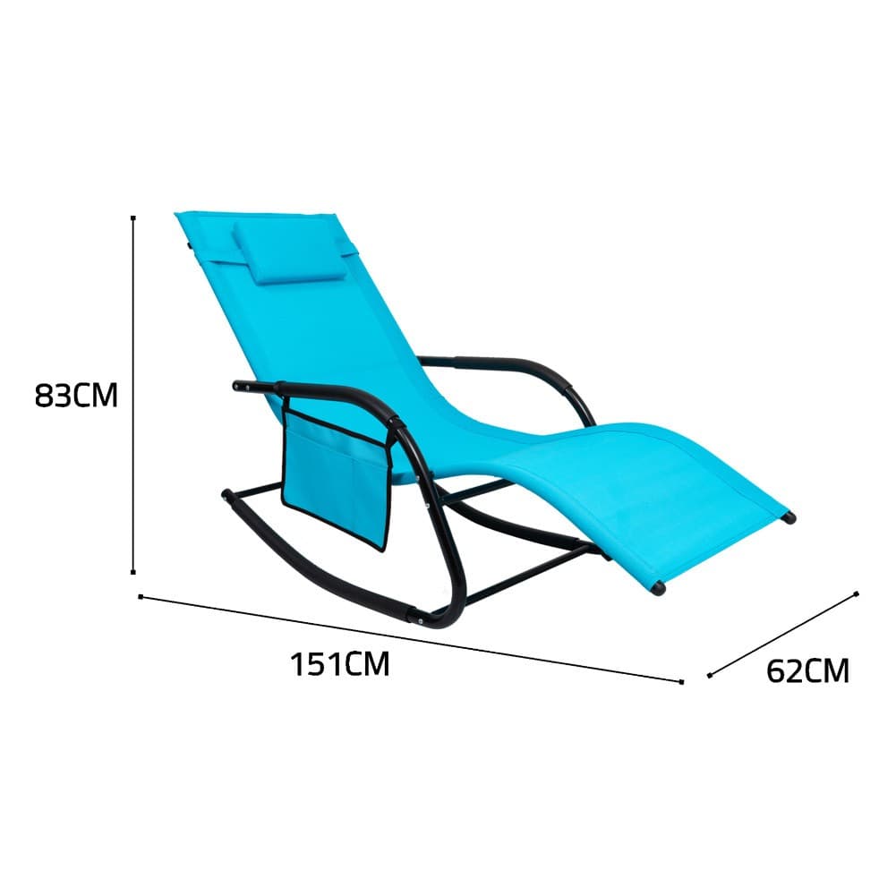 ALSANIDI, Leisure chair, Trips Chair, Blue, Size151*62*83 Cm