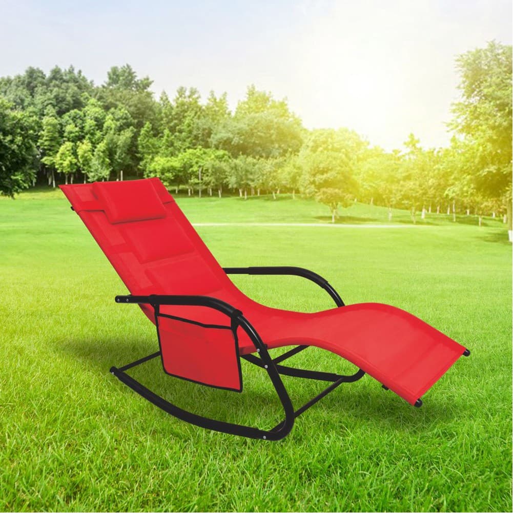 ALSANIDI, Leisure chair, Trips Chair, Red, Size151*62*83 Cm
