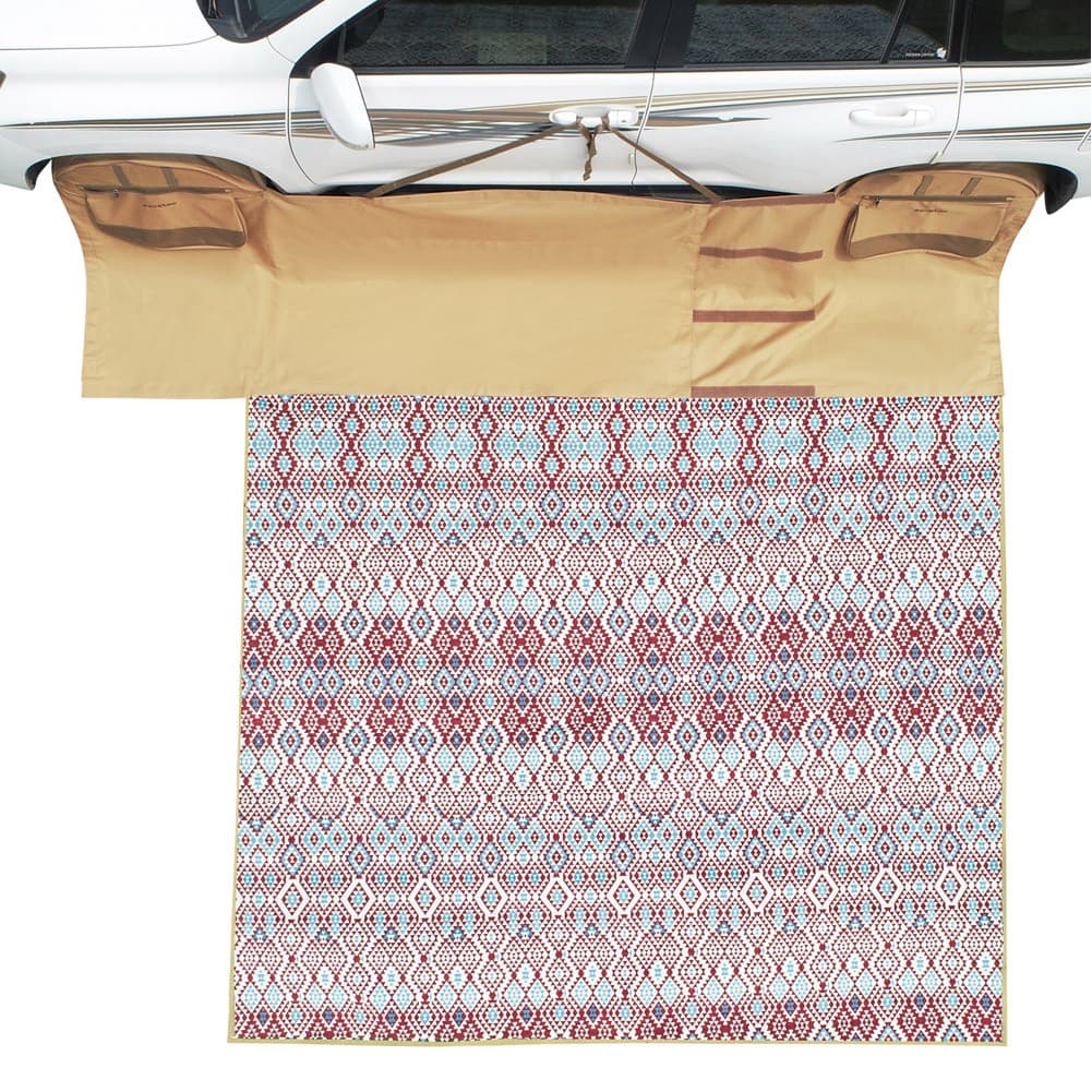 ALSANIDI, Wndbreak between two Wheel for all cars, Wheel windbreak, Kaki, Size 345*300Cm