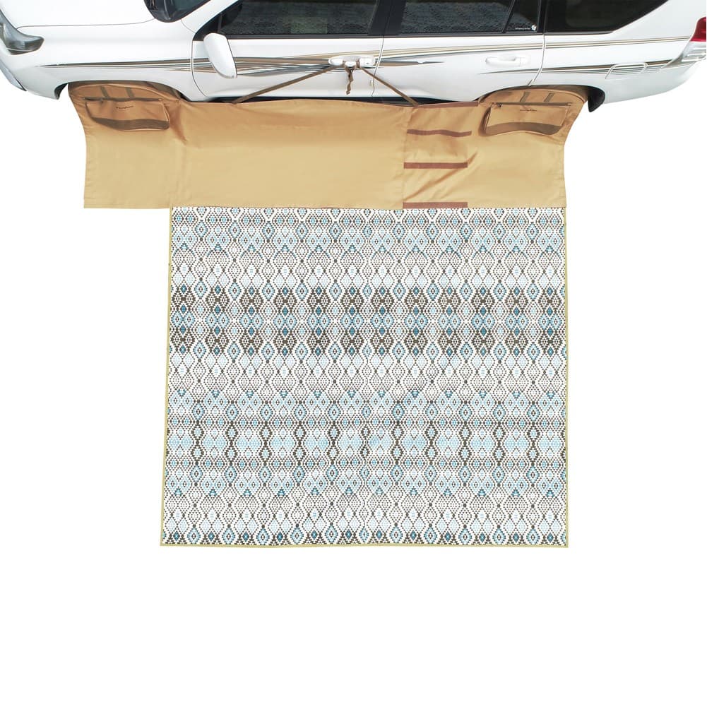 ALSANIDI, Wndbreak between two Wheel for all cars, Wheel windbreak, Kaki, Size 345*300Cm