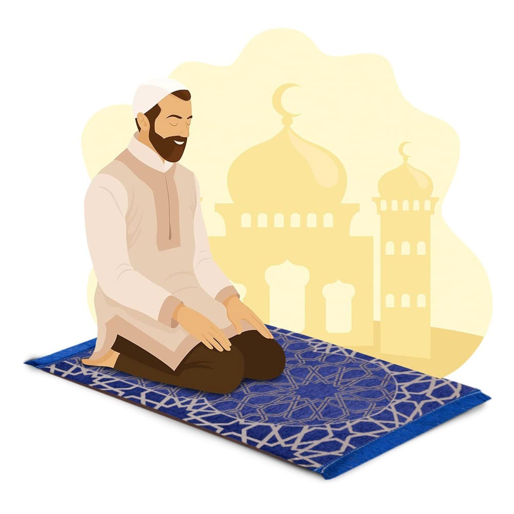 ALSANIDI, Memori Foam Prayer Rug, Comfortable Foam Prayer Rug, Blue, Size120*70*3 Cm