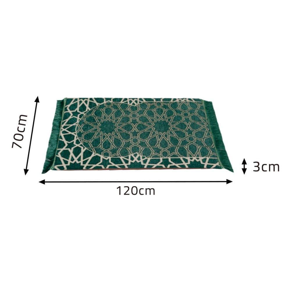 ALSANIDI, Memori Foam Prayer Rug, Comfortable Foam Prayer Rug, Green, Size120*70*3 Cm