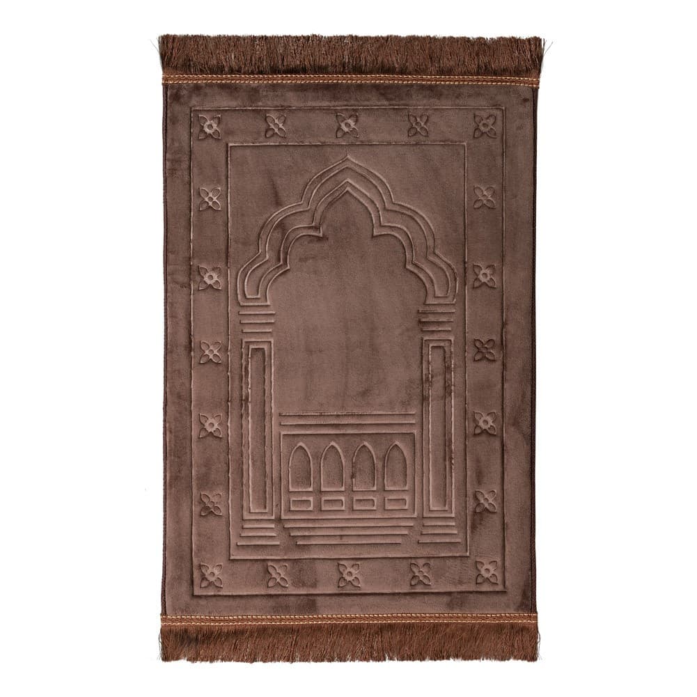 ALSANIDI, Memori Foam Prayer Rug, Comfortable Foam Prayer Rug, Brown, Size120*70*3 Cm