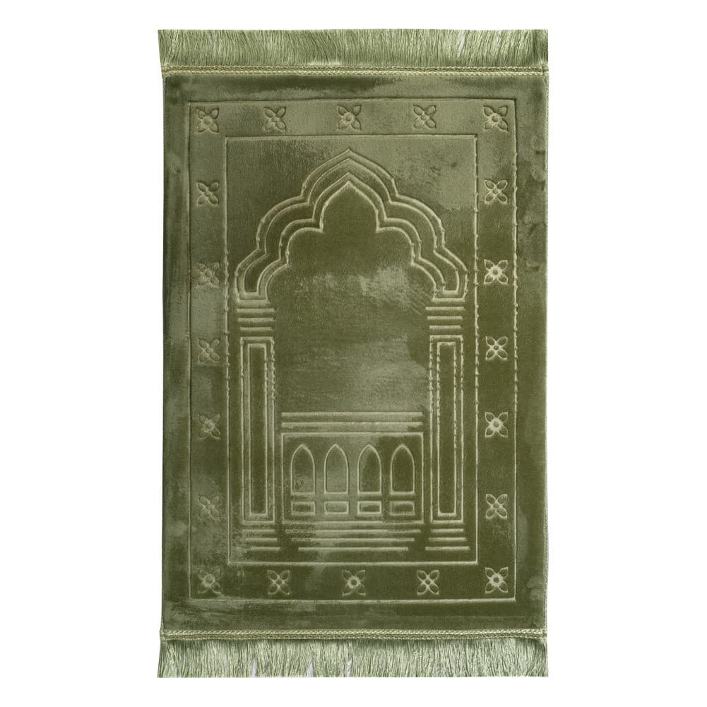 ALSANIDI, Memori Foam Prayer Rug, Comfortable Foam Prayer Rug, Green, Size120*70*3 Cm