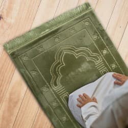 ALSANIDI, Memori Foam Prayer Rug, Comfortable Foam Prayer Rug, Green, Size120*70*3 Cm