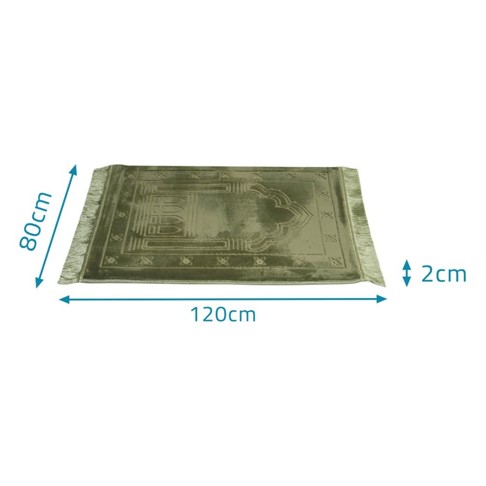 ALSANIDI, Memori Foam Prayer Rug, Comfortable Foam Prayer Rug, Green, Size120*70*3 Cm