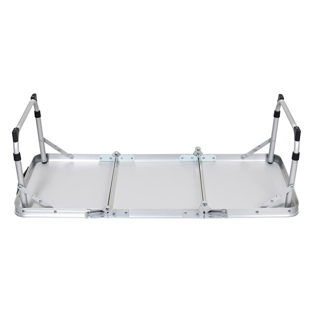ALSANIDI, Foldable Aluminum Table, Foldable Table for Outdoor and Home Gardens, Agate , Size 90*40*33.5 Cm
