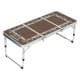 ALSANIDI, Foldable Aluminum Table, Foldable Table for Outdoor and Home Gardens, Coffee Brown, Size 90*40*33.5 Cm