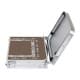 ALSANIDI, Foldable Aluminum Table, Foldable Table for Outdoor and Home Gardens, Coffee Brown, Size 90*40*33.5 Cm