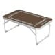 ALSANIDI, Foldable Aluminum Table, Foldable Table for Outdoor and Home Gardens, Coffee Brown, Size 56*34*23.5 Cm